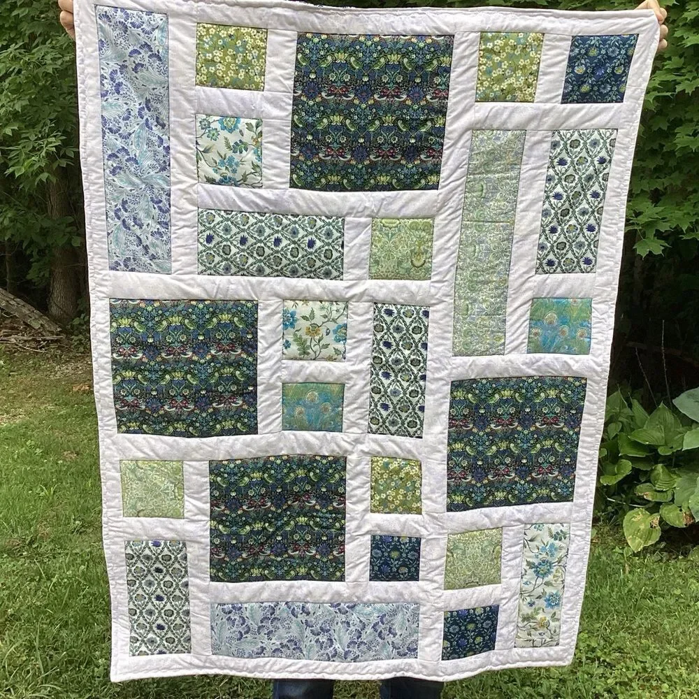 NWT. Hand Crafted Lap Quilt Tana Lawn Fbrics